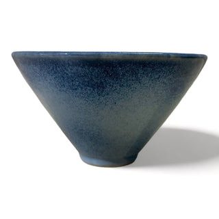 Blue Denim Cone Bowl  - Hand Painted | Hand Textured |  Set of 1 | Ceramic | Ideal for serving food items - PotteryDen