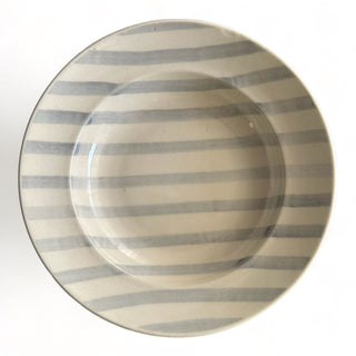 Summer Minimalist Ceramic Pasta Plate - Height 4 cm | diameter 25 cm | Hand Painted | Hand Textured |  Set of 1 | Ideal for serving pasta - PotteryDen