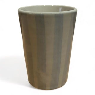 Summer Minimalist Ceramic Glass - Height 9.5 cm | diameter 7.5 cm | Hand Painted | Hand Textured |  Set of 1 | Ideal for serving beverage - PotteryDen