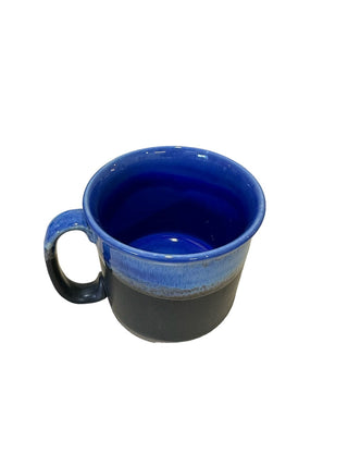 Black and Blue Shaded Maggi mug - Height 8 cm | diameter 8 cm | Hand Painted | Hand Textured |  Set of 1 | Ceramic | Ideal for Maggie - PotteryDen