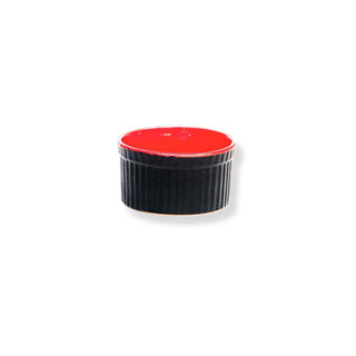 Black and Red Ramekin - Height 4.5 cm | diameter 8.5 cm | Hand Painted | Hand Textured | Set of 1 | Ceramic | Ideal for baking souffle PotteryDen
