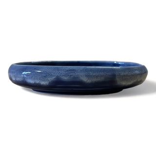 Blue Denim Oval Serving Bowl  - Hand Painted | Hand Textured |  Set of 1 | Ceramic | Ideal for serving food items - PotteryDen