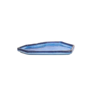 Blue Denim odd shaped platter  - Hand Painted | Hand Textured |  Set of 1 | Ceramic | Ideal for serving food items - PotteryDen
