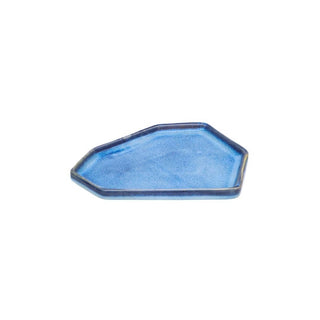 Blue Denim odd shaped platter - Hand Painted | Hand Textured | Set of 1 | Ceramic | Ideal for serving food items PotteryDen