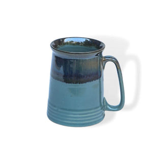 Grey and Black PotteryDen Beer Mug - Height 12 cm | diameter 9 cm | Hand Painted | Hand Textured |  Set of 1 | Ceramic | Ideal for drinking beer - PotteryDen