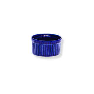 Night Blue Ramekin - Height 4.5 cm | diameter 8.5 cm | Hand Painted | Hand Textured |  Set of 1 | Ceramic | Ideal for baking souffle - PotteryDen
