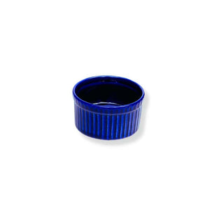 Night Blue Ramekin - Height 4.5 cm | diameter 8.5 cm | Hand Painted | Hand Textured | Set of 1 | Ceramic | Ideal for baking souffle PotteryDen