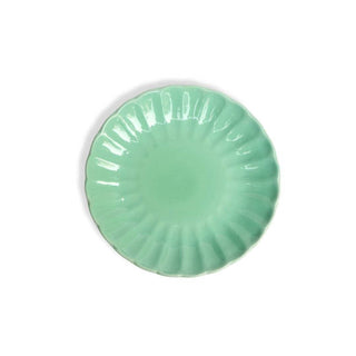 Pastel Green Dinner Plate - Height 2.5 cm | diameter 27.5 cm | Hand Painted | Hand Textured |  Set of 1 | Ceramic | Ideal for serving a full meal - PotteryDen
