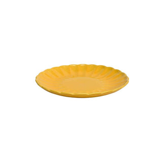 Pastel Yellow Dinner Plate - Height 2.5 cm | diameter 27.5 cm | Hand Painted | Hand Textured | Set of 1 | Ceramic | Ideal for serving a full meal PotteryDen