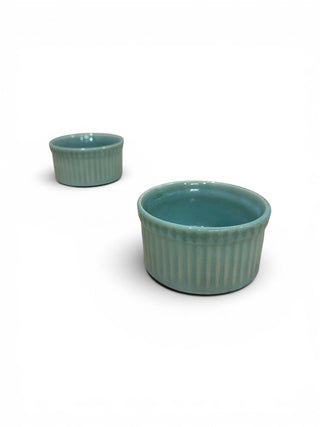 Pastel Green Ramekin | Height 4.5 cm | Diameter 8.5 cm | Hand Painted |  Set of 2 | Ceramic Pottery | Ideal for baking souffle (Copy) (Copy)