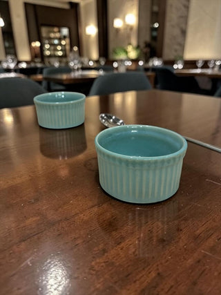 Pastel Green Ramekin | Height 4.5 cm | Diameter 8.5 cm | Hand Painted |  Set of 2 | Ceramic Pottery | Ideal for baking souffle (Copy) (Copy)