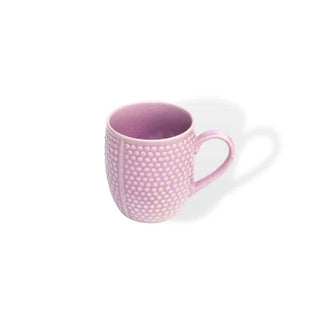 Pink Dotted Tea / Coffee Mug - Height 8 cm | diameter 9 cm | Hand Painted | Hand Textured |  Set of 1 | Ceramic | Ideal for Tea and Coffee - PotteryDen