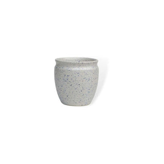 Santorini white and blue speckles PotteryDen Kulhad - 100 ml,  Hand Painted | Hand Textured |  Set of 1 | Ceramic | Ideal for Tea Coffee and cold beverage - PotteryDen