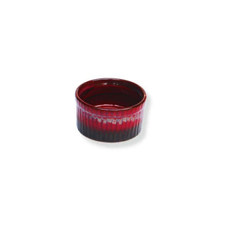 Shaded Maroon Ramekin - Height 4.5 cm | diameter 8.5 cm | Hand Painted | Hand Textured |  Set of 1 | Ceramic | Ideal for baking souffle - PotteryDen