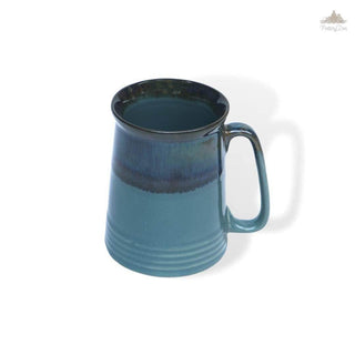 Grey and Black PotteryDen Beer Mug | Height 12 cm | Diameter 9 cm | Hand Painted |  Set of 1 | Ceramic Pottery | Ideal for drinking beer - PotteryDen