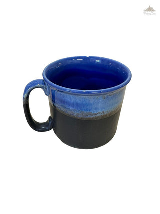 Black and Blue Shaded Maggi mug | Height 8 cm | Diameter 8 cm | Hand Painted |  Set of 1 | Ceramic Pottery | Ideal for Maggie - PotteryDen