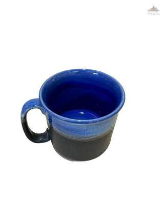 Black and Blue Shaded Maggi mug | Height 8 cm | Diameter 8 cm | Hand Painted |  Set of 1 | Ceramic Pottery | Ideal for Maggie - PotteryDen