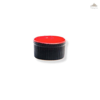 Black and Red Ramekin | Height 4.5 cm | Diameter 8.5 cm | Hand Painted |  Set of 1 | Ceramic Pottery | Ideal for baking souffle - PotteryDen