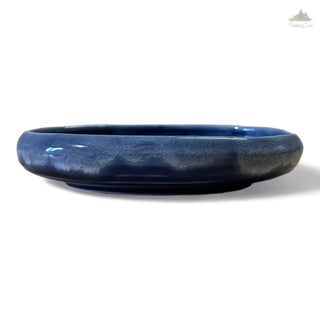 Blue Denim Oval Serving Bowl  | Hand Painted |  Set of 1 | Ceramic Pottery | Ideal for serving food items - PotteryDen