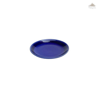 Blue shaded quarter plate | Height 2 cm | Diameter 18 cm | Hand Painted |  Set of 1 | Ceramic Pottery | Ideal next to the dinner plate or serving snacks, small food items - PotteryDen