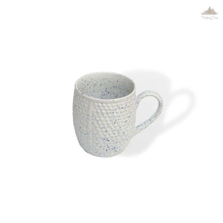 Santorini Dotted Tea / Coffee Mug | Height 8 cm | Diameter 9 cm | Hand Painted |  Set of 1 | Ceramic Pottery | Ideal for Tea and Coffee - PotteryDen