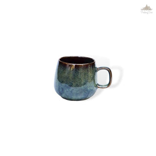 Rustic Brown Coffee Mug | Height 8 cm | Diameter 9.5 cm | Hand Painted |  Set of 1 | Ceramic Pottery | Ideal for Tea and Coffee - PotteryDen