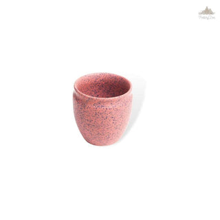 Pink with black speckles PotteryDen Kulhad - 100 ml| Hand Painted |  Set of 4 | Ceramic Pottery | Ideal for Tea Coffee and cold beverage - PotteryDen