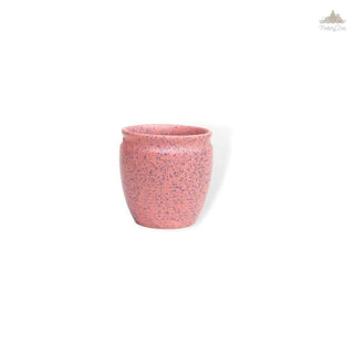 Pink with black speckles PotteryDen Kulhad - 100 ml| Hand Painted |  Set of 4 | Ceramic Pottery | Ideal for Tea Coffee and cold beverage - PotteryDen