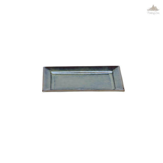 Small rectangular olive green platter  | Hand Painted |  Set of 1 | Ceramic Pottery | Ideal for serving food items - PotteryDen