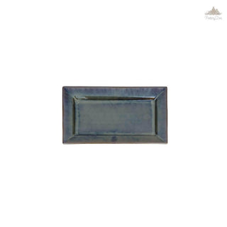 Small rectangular olive green platter  | Hand Painted |  Set of 1 | Ceramic Pottery | Ideal for serving food items - PotteryDen